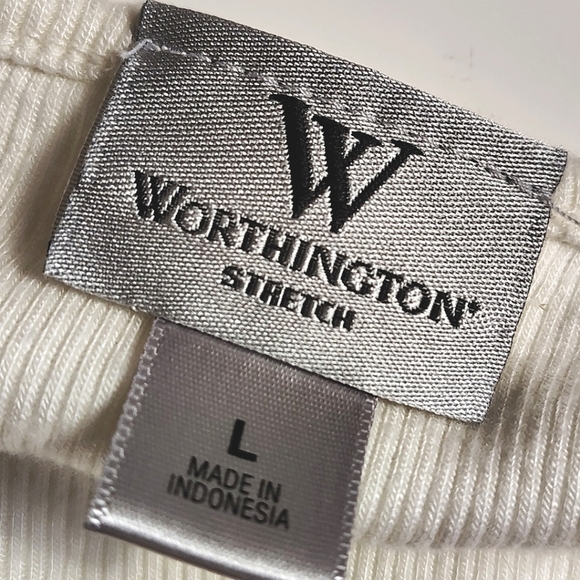 Worthington Stretch Cream Ribbed Lace Camisole - Picture 4 of 4